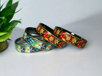 Rohit Prajapati Glass Bangle Set(Pack of 4)
