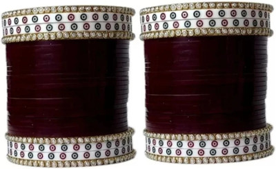 ELITEBAZAAR Metal Silver Bangle Set(Pack of 2)