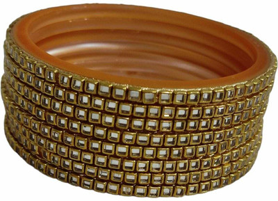 KAMAAKSHI FASHION COLLECTIONS Plastic Cubic Zirconia Bangle Set(Pack of 8)