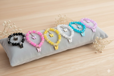 JANEJA Alloy Multicolor, Yellow, Purple, Black, Pink, White Jewellery Set(Pack of 2)