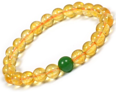 REIKI CRYSTAL PRODUCTS Stone, Citrine + Golden, Green Jade Beads, Agate, Crystal Bracelet
