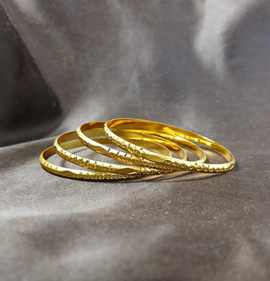Aamrapali Brass Gold-plated Bangle Set(Pack of 4)