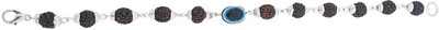 urbanzebra Rudraksha, Evil Eye Silver Charm Bracelet