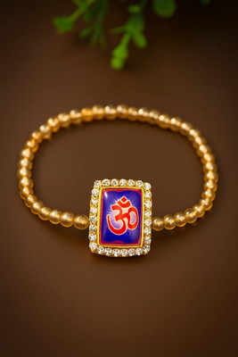 Addlittlewater Crystal Beads Gold-plated Charm Bracelet