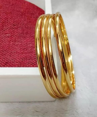 Jaseela Trends Brass Gold-plated Bangle Set(Pack of 4)