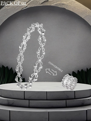 RKB SALES Alloy Cubic Zirconia Silver Bracelet