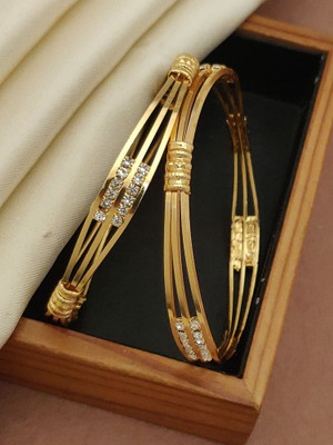 VFA Alloy Gold-plated Bangle Set(Pack of 2)
