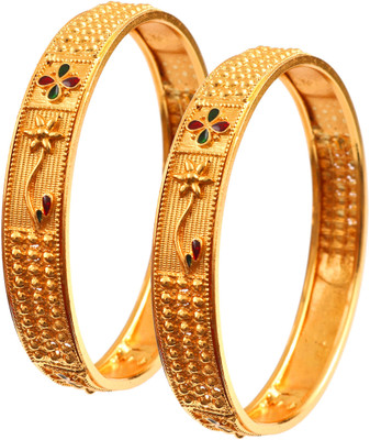 Shree krishna textile Alloy Gold-plated Bangle Set(Pack of 2)