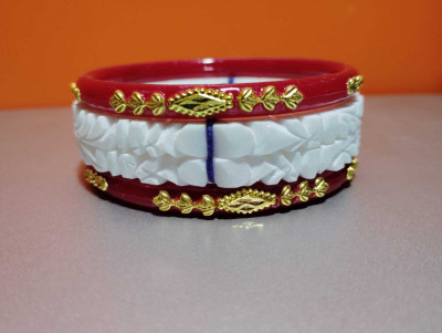 star variety mart Shell Bangle Set(Pack of 4)
