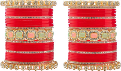 BBS Alloy Cubic Zirconia Gold-plated Chudas(Pack of 2)