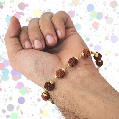 BHAKTI Kripalu Store Brass, Alloy Beads Gold-plated Bracelet