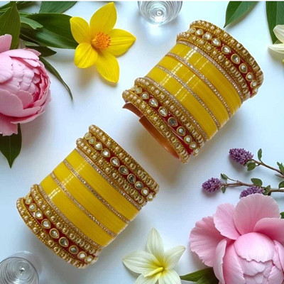 Vjy Plastic Beads, Crystal Chudas(Pack of 2)