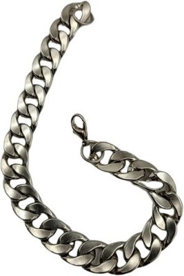 KIFKART Stainless Steel Silver Coated Ring Bracelet