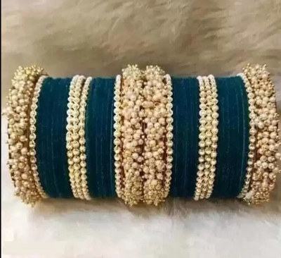 CHURA KING Alloy Pearl Bangle Set(Pack of 38)