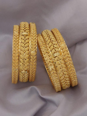 FMC Alloy Gold-plated Bangle Set(Pack of 6)