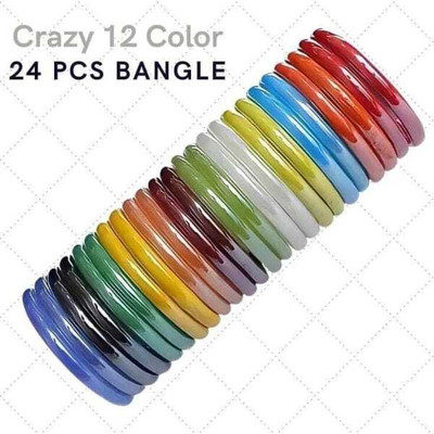I S TRADERS Glass Bangle Set