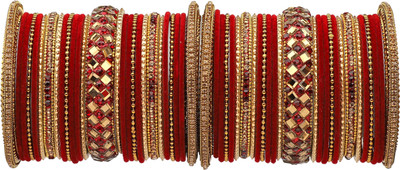 Rijoli Metal Zircon Bangle Set(Pack of 54)