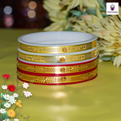 Anshi Creations Plastic Gold-plated Bangle Set(Pack of 2)