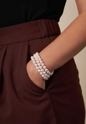 MAYA IMPEX Stone Pearl Bracelet Set(Pack of 3)