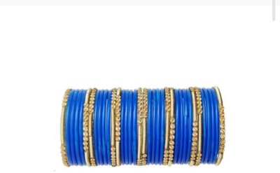 The Maruti Shop Glass Topaz Bangle Set(Pack of 10)