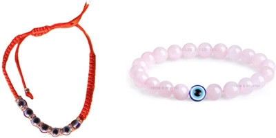 Malas Collection Fabric, Crystal Bracelet Set(Pack of 2)