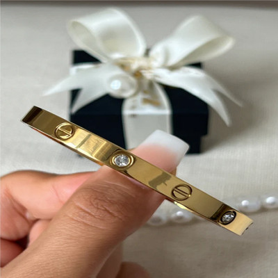 Ruhi Collection Stainless Steel Cubic Zirconia Titanium Bangle