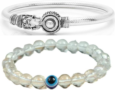 IKONKARR Stone, Silver, Crystal, Sterling Silver Bracelet(Pack of 2)