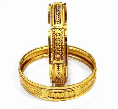AnjaliImitation Brass Gold-plated Bangle Set(Pack of 2)