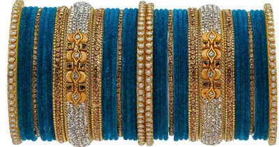 ZINEKA Metal Beads, Zircon Gold-plated Bangle Set(Pack of 38)