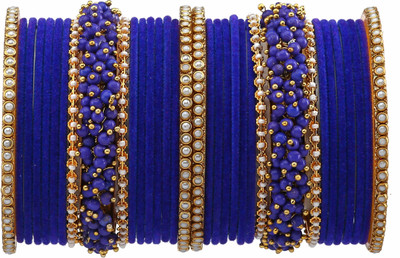 Rijoli Metal Pearl Bangle Set(Pack of 34)