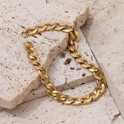 MEENAZ Metal, Alloy, Steel, Stainless Steel Gold-plated Bracelet