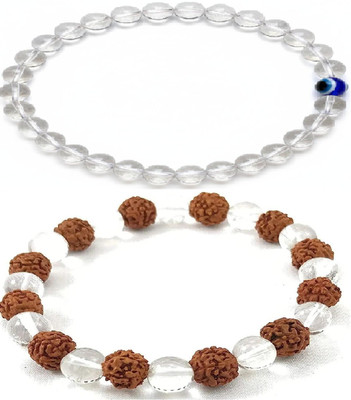 IKONKARR Stone, Crystal, Rudraksha Bracelet(Pack of 2)