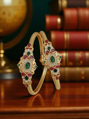 Dressberry Brass Diamond Gold-plated Bangle