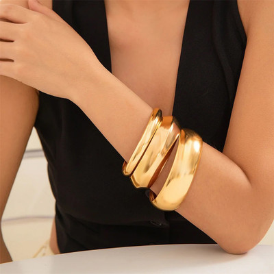 Shining Diva Metal Gold-plated Bangle Set(Pack of 3)
