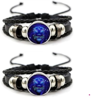 LORSHEL Leather Bracelet(Pack of 2)