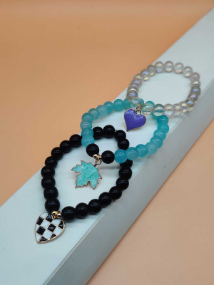 FashionLobby Mother of Pearl Bracelet Set(Pack of 3)