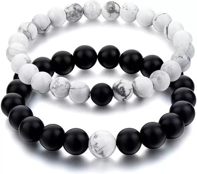 nagaana Stone Beads Bangle Set(Pack of 2)