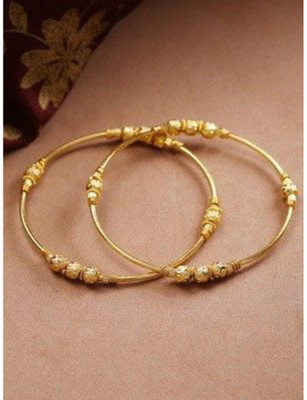 TSF Jewellery Copper Gold-plated Bangle Set(Pack of 2)