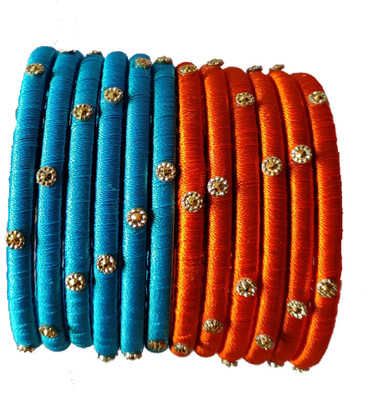 SiirAaka Fabric Bangle Set(Pack of 12)