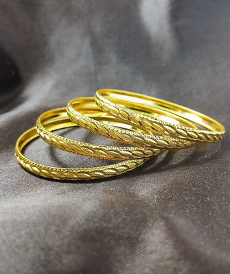 Aamrapali Brass Gold-plated Bangle Set(Pack of 4)