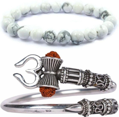 HouseOfCommon Brass, Crystal, Alloy Bracelet(Pack of 2)