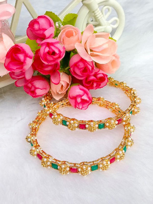 DENICRAAS Alloy Gold-plated Bangle Set(Pack of 2)