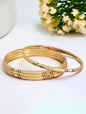 ANOUK Brass Gold-plated Bangle Set(Pack of 4)