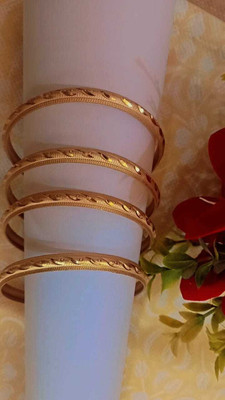 CV CREATIONS Alloy Gold-plated Bangle Set(Pack of 4)