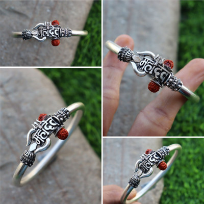 MAATRCHAAYA Alloy Sterling Silver Kada