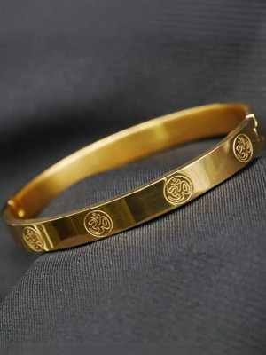 GORASH CREATION Stainless Steel Gold-plated Kada