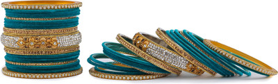 GLIKA Metal Zircon Gold-plated Bangle Set(Pack of 38)