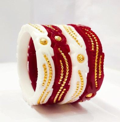 PIKUE Plastic Gold-plated Bangle Set(Pack of 4)