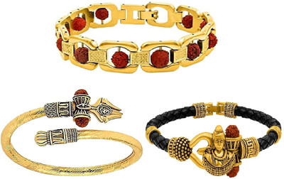 CResha Brass Bracelet Set(Pack of 3)