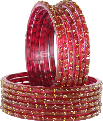 LAVAZZA Glass Zircon Bangle Set(Pack of 12)